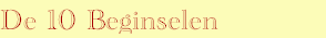 De 10 Beginselen
